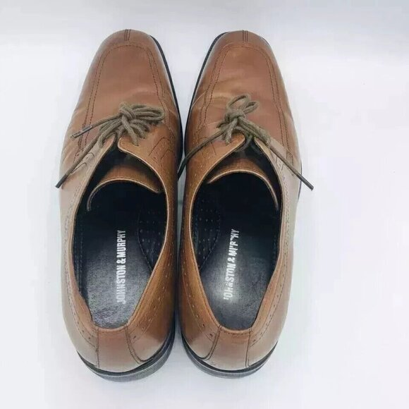 Johnston & Murphy Shoes Mens Size 9 M Brown Oxford Leather Dress Square Toe Shoe main image 8